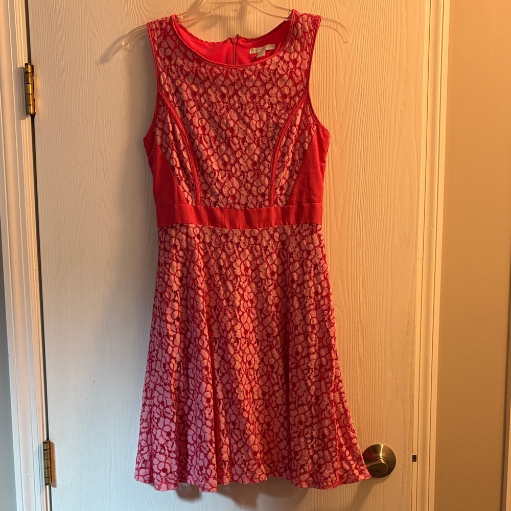 New York & Company Pink Flower Dress